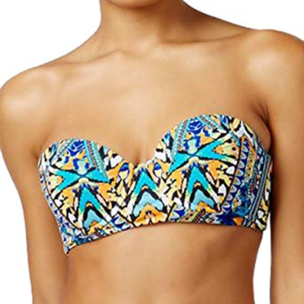 Bar III Monarchy Tribal-Print Underwire Bustier